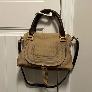 Chloe Marcie nubuck leather medium satchel